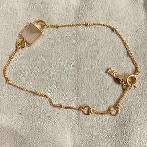 NWOT MK 14k rose gold and rose  quartz  stone.